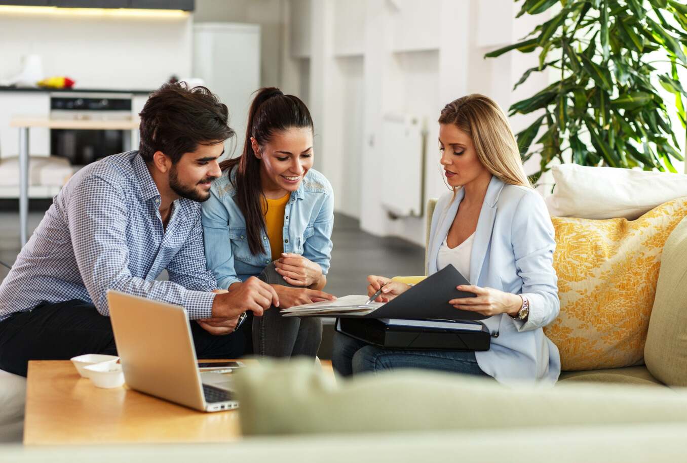 Female professional offers home ownership and life insurance