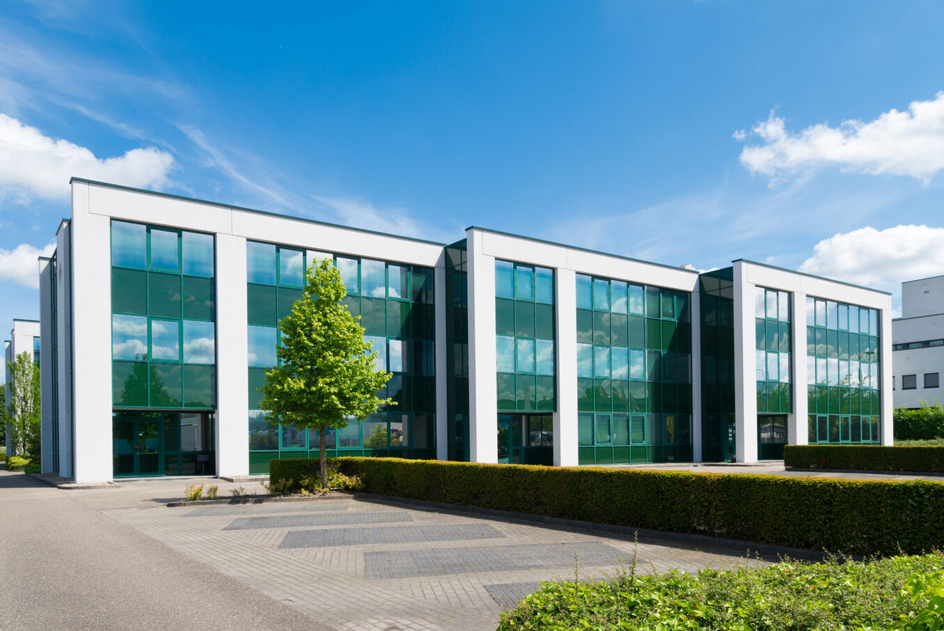 Exterior of a modern office building