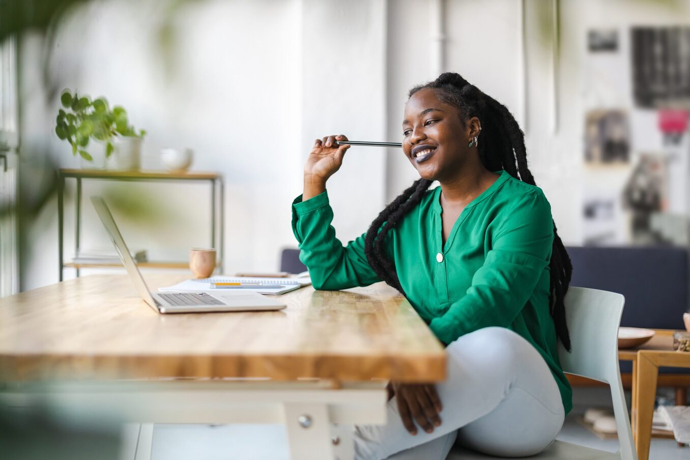 Young adult female professional working in a modern office