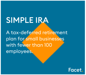 A SIMPLE IRA is a tax-deferred employer-sponsored retirement plan designed to make retirement savings more accessible for small businesses.