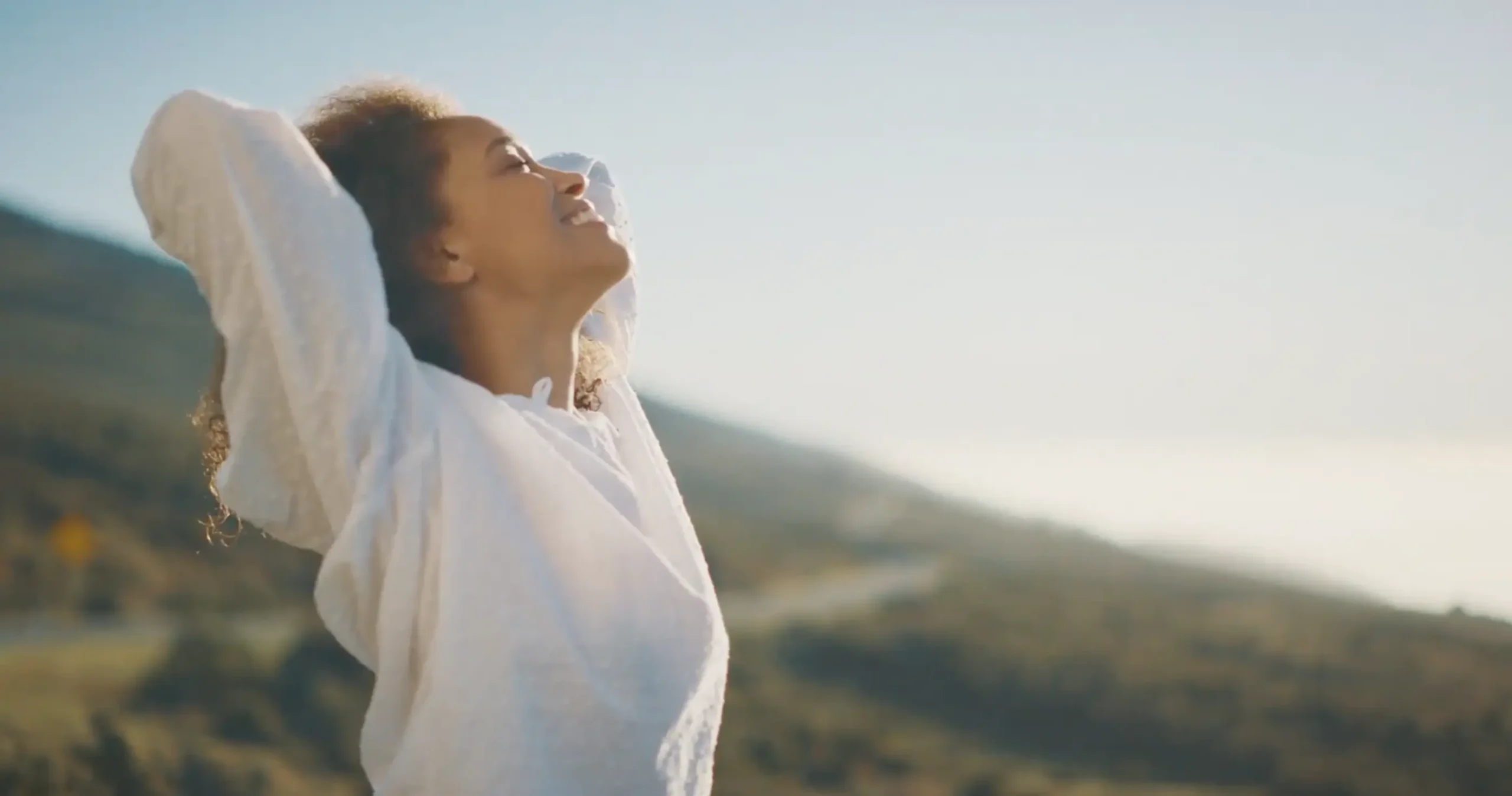 Woman walking in nature