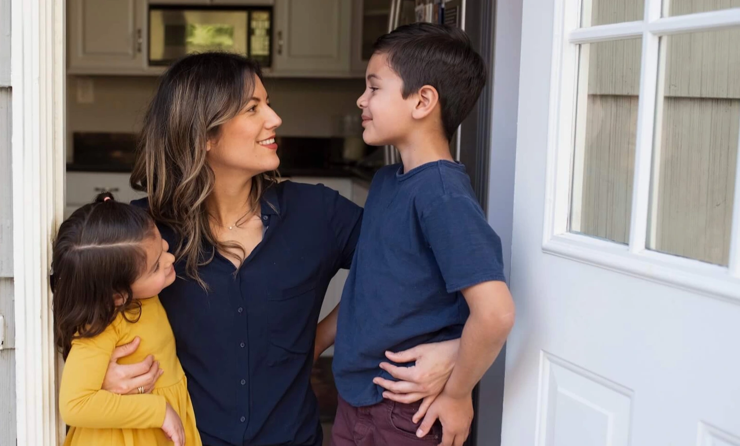 Mother with children