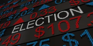 Election Impact on Stock Market Investments Voting Results Outcome Business 3d Illustration