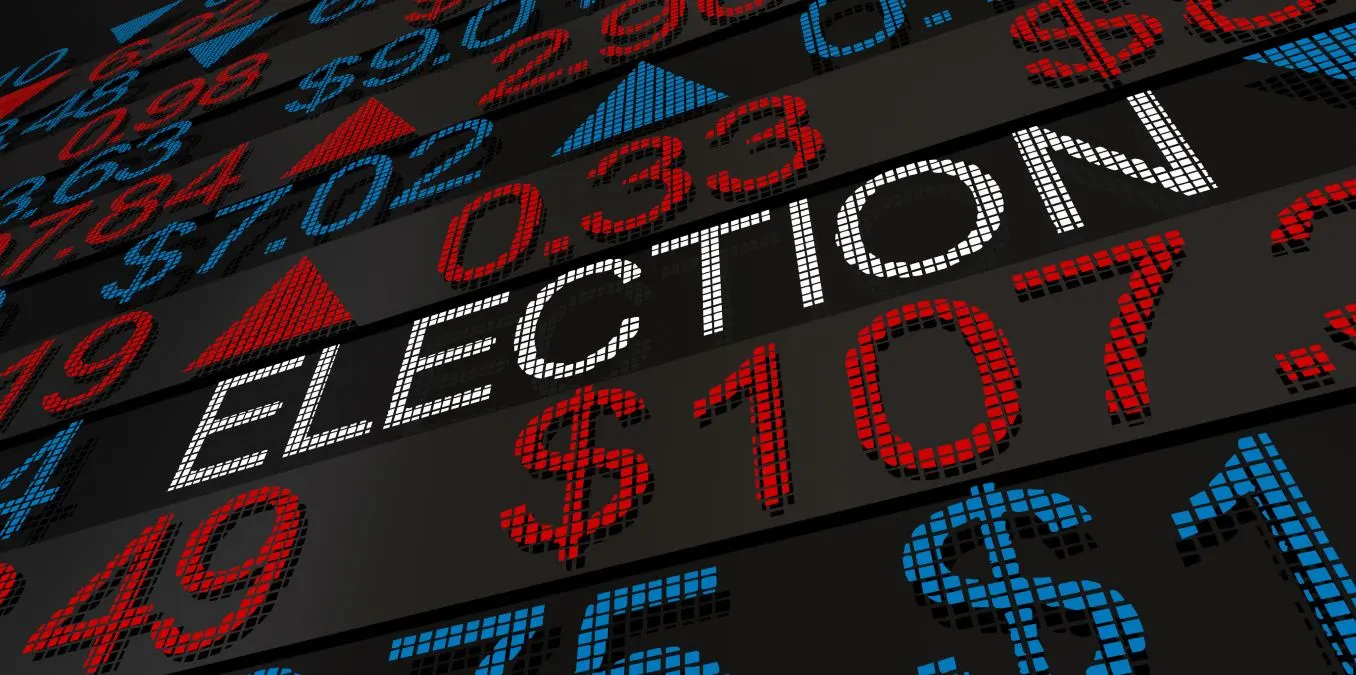 Election Impact on Stock Market Investments Voting Results Outcome Business 3d Illustration