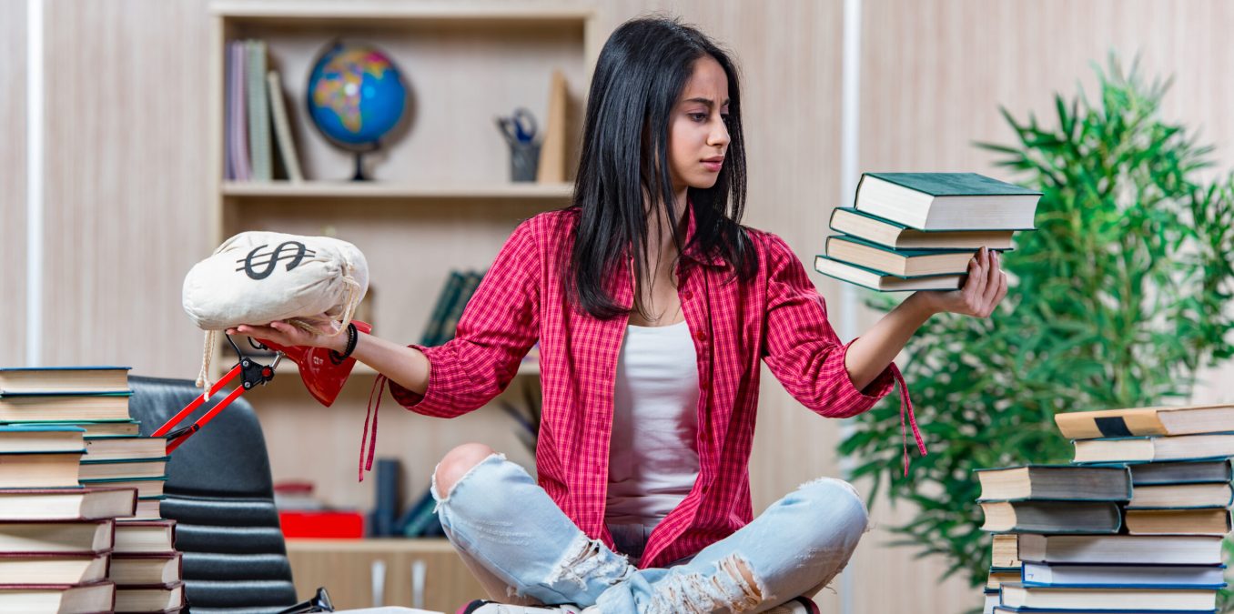 Young,Female,Student,Preparing,For,College,School,Exams