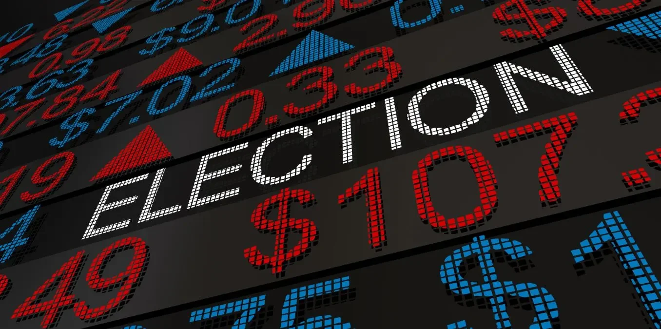 Election Impact on Stock Market Investments Voting Results Outcome Business 3d Illustration