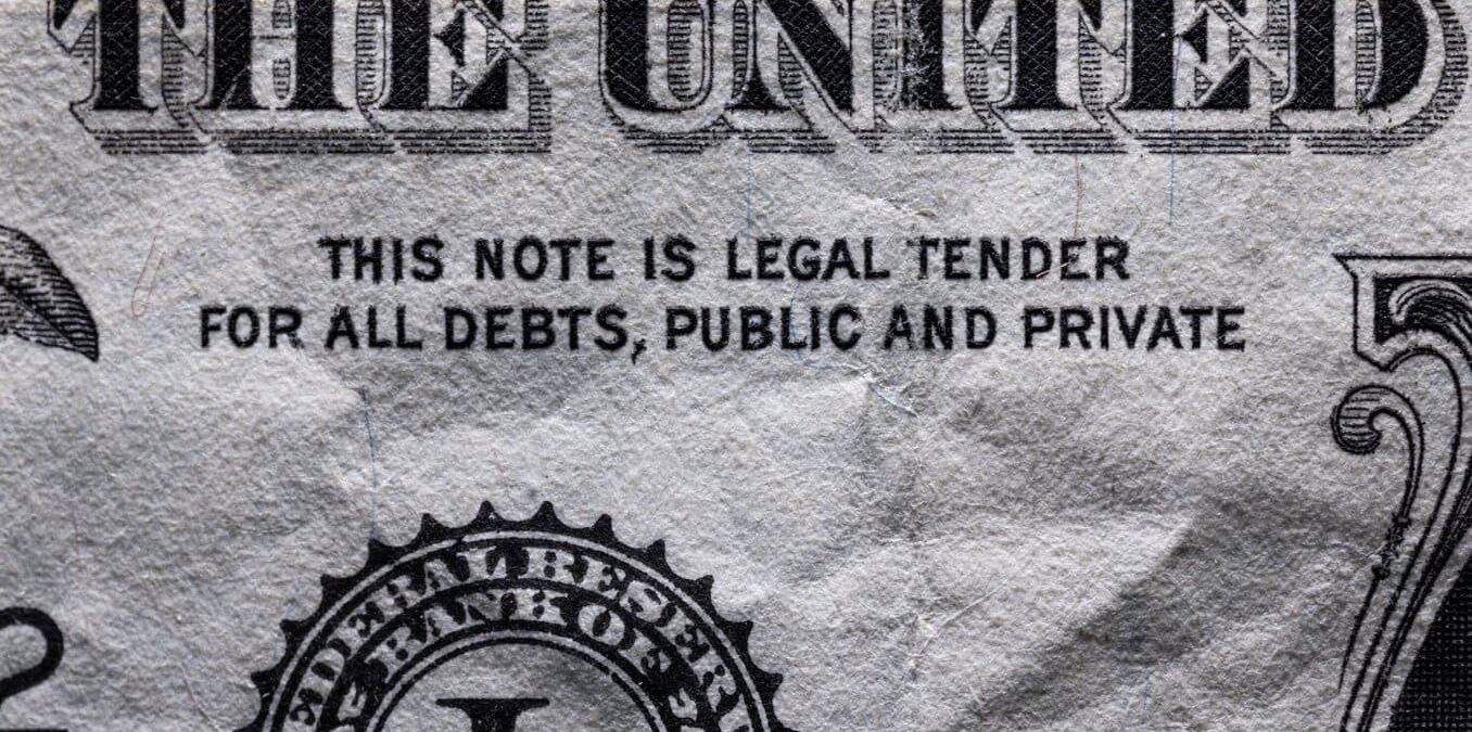 Macro image of a one dollar bill as a concept