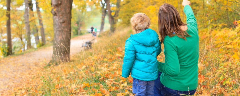 Family,Walk,In,Autumn