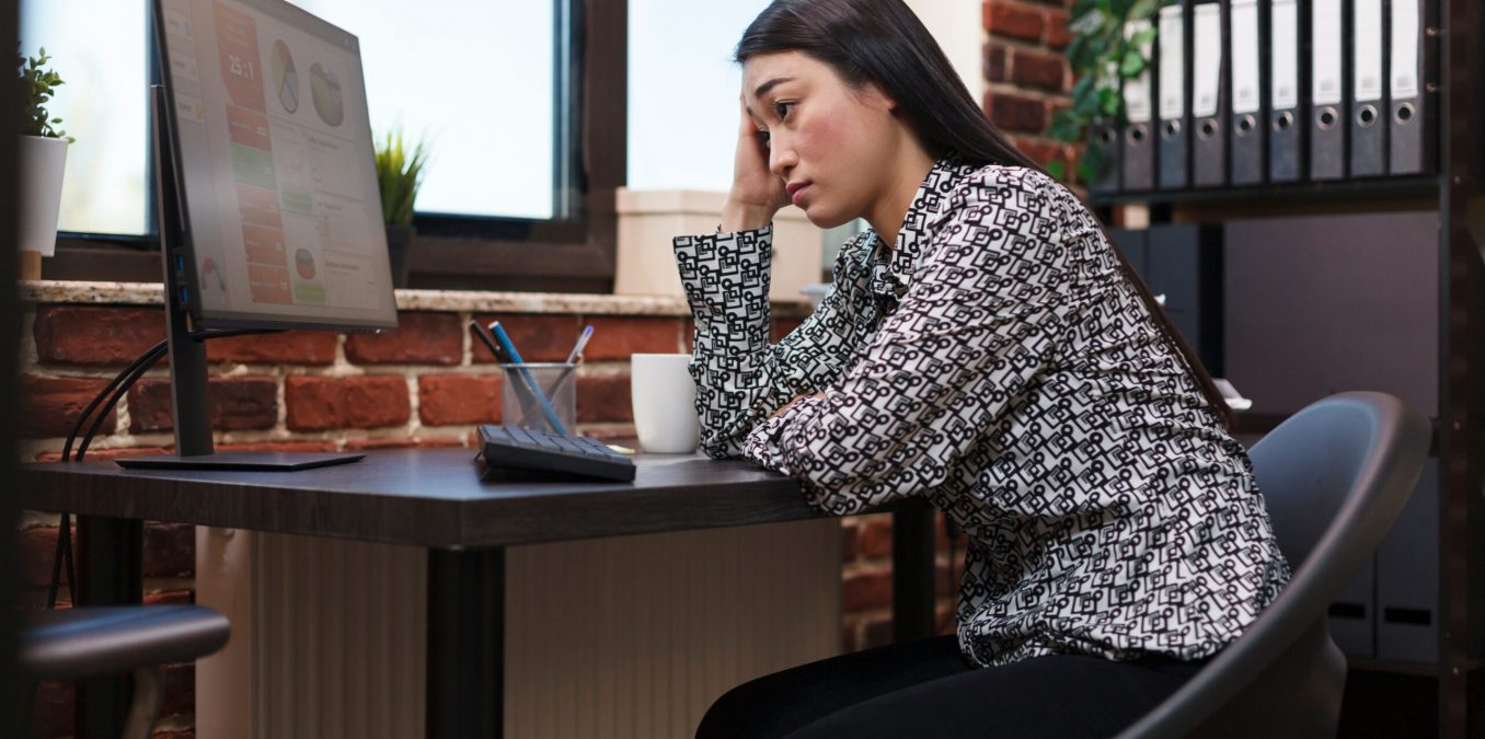 Marketing,Agency,Asian,Employee,Worried,About,Business,Financial,Problems,And