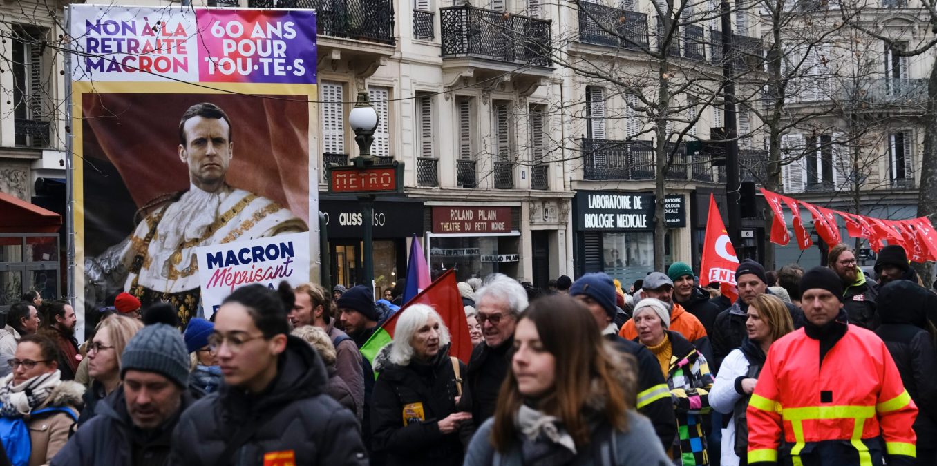 Protesters,Take,Part,In,A,Demonstration,Against,The,Pension,Overhauls