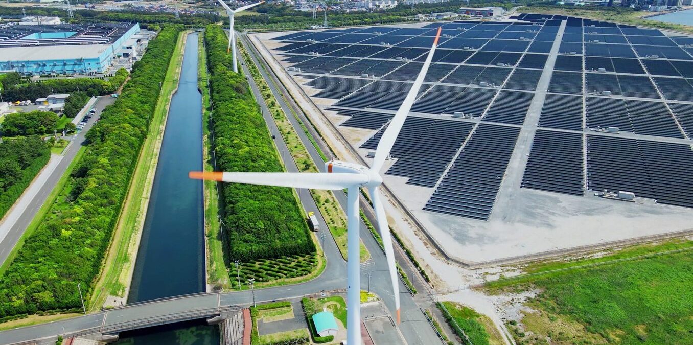 Solar panels field, clean energy