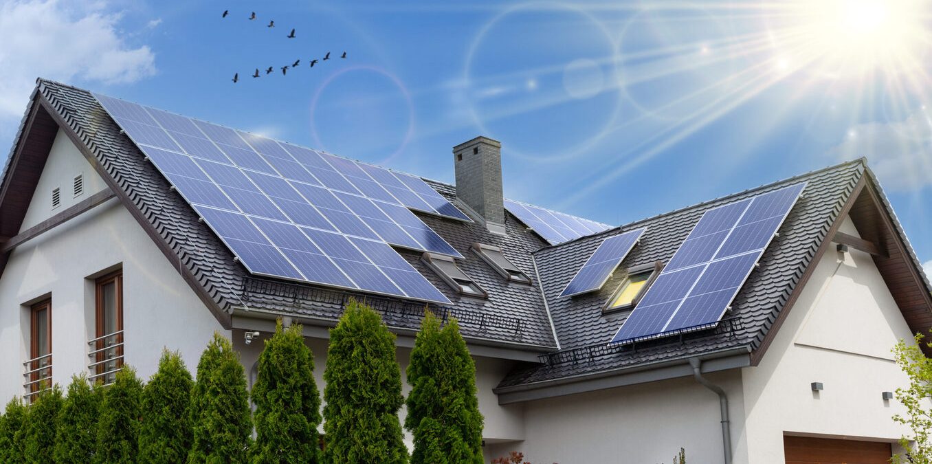 Solar Panels on House Roof Energy