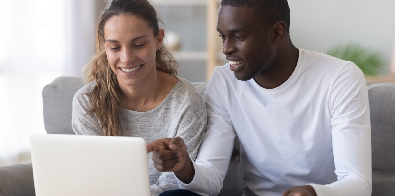 Happy,Mixed,Race,Family,Spouse,Making,Monthly,Budget,Calculations,,Last